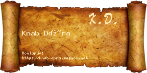 Knab Dóra névjegykártya